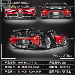 Lin07 Block 008 1/10 Bugatti Chiron Red Version -Model handmade 0d6d758ae5