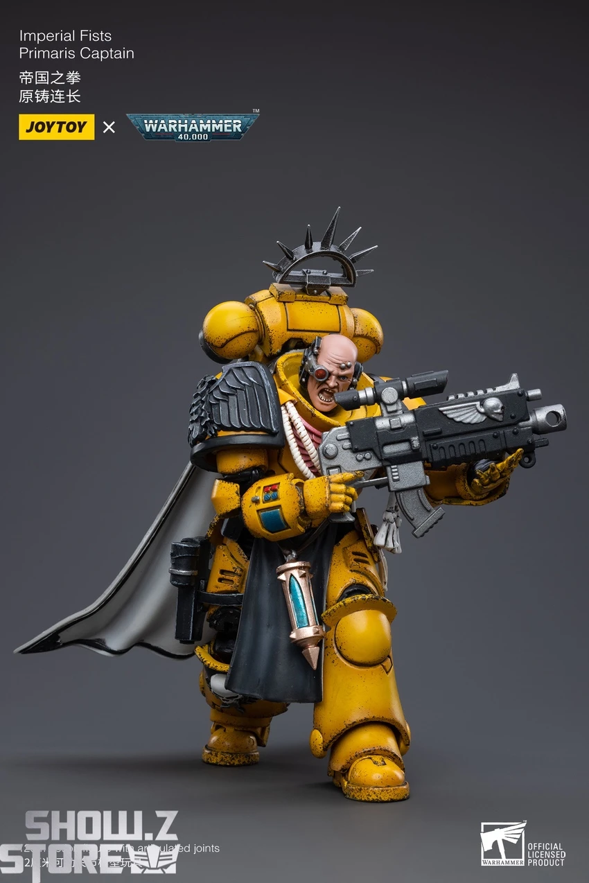 JoyToy Source 1/18 Warhammer 40K Imperial Fists Primaris Captain 2 JoyToy Source 1/18 Warhammer 40K Imperial Fists Primaris Captain - Image 2