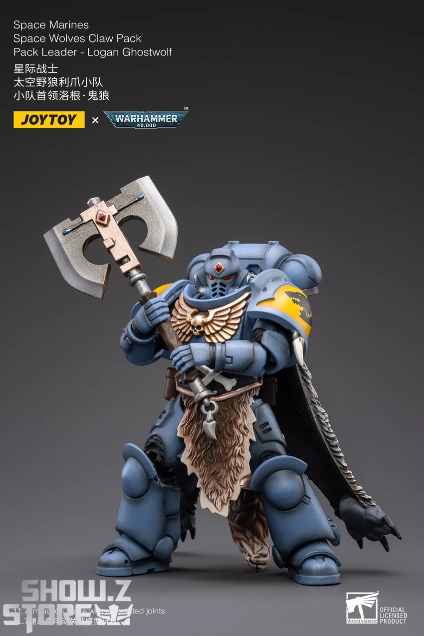 JoyToy Source 1/18 Warhammer 40K Space Wolves Claw Pack Leader-Logan Ghostwolf 5 JoyToy Source 1/18 Warhammer 40K Space Wolves Claw Pack Leader-Logan Ghostwolf - Image 5