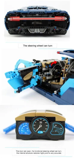 [No Box] Lepin 20086 Bugatti Chiron 42083 4031Pcs Technic Series Blue Version -Model handmade 33acf8e08d