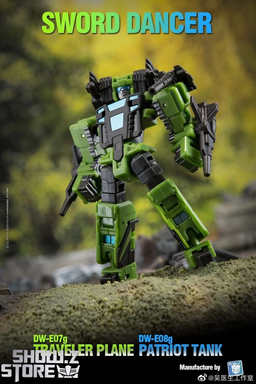 Dr.Wu Sword Dancer Slamdance DW-E07G Traveler Plane Raindance & DW-E08G Patriot Tank Grandslam Set Of 2 Green Version 4 Dr.Wu Sword Dancer Slamdance DW-E07G Traveler Plane Raindance & DW-E08G Patriot Tank Grandslam Set Of 2 Green Version - Image 4