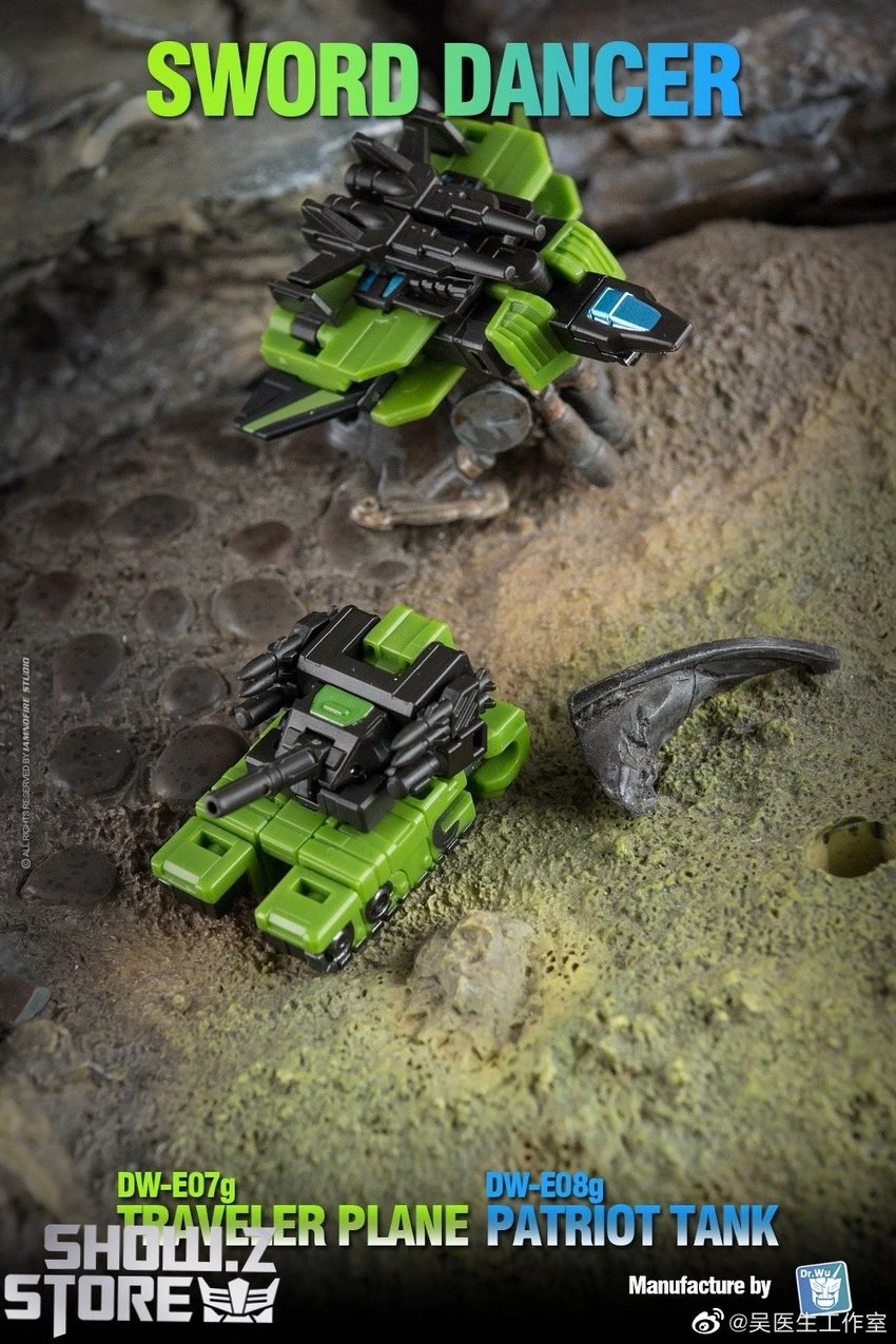 Dr.Wu Sword Dancer Slamdance DW-E07G Traveler Plane Raindance & DW-E08G Patriot Tank Grandslam Set Of 2 Green Version 8 Dr.Wu Sword Dancer Slamdance DW-E07G Traveler Plane Raindance & DW-E08G Patriot Tank Grandslam Set Of 2 Green Version - Image 8
