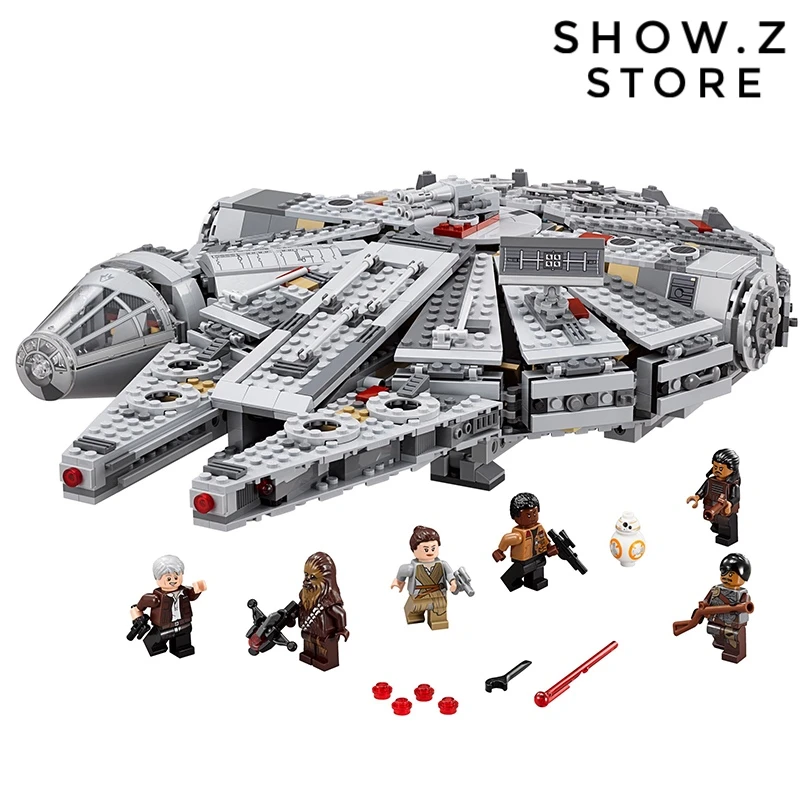 [No Box] Lepin 05007 Millennium Falcon 75105 1381Pcs Star Wars Series The Force Awakens