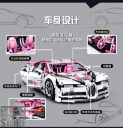 Lin07 Block 007 1/10 Bugatti Chiron Pink Version -Model handmade 8d60731ca3