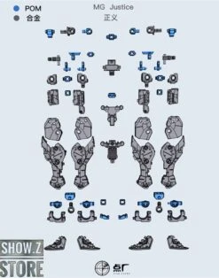 Point Factory Studio PFS02-2 Metal Parts For Bandai MG ZGMF-X09A Justice Gundam -Model handmade 9916c95103