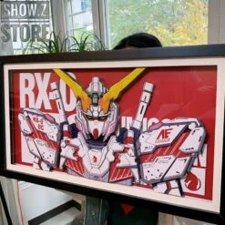 ChenFu Studio RX-0 Unicorn Gundam 3D Wall Art Decoration Picture -Model handmade bac553331e