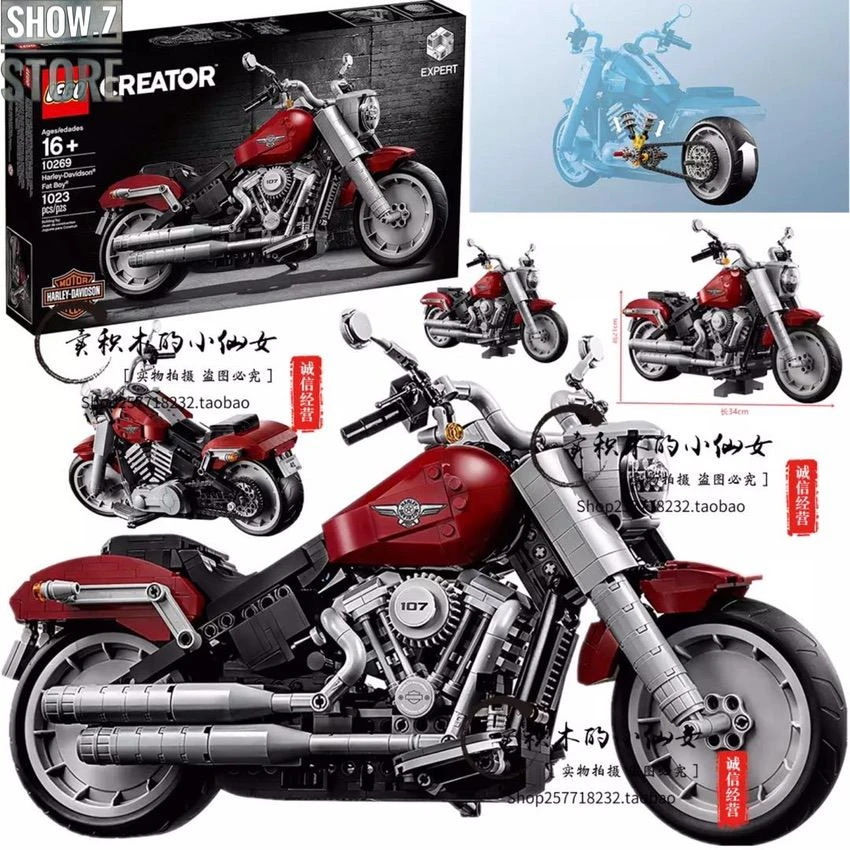 Lepin/Jack 91025 Harley-Davidson Motorcycle Fat Boy 10 Lepin/Jack 91025 Harley-Davidson Motorcycle Fat Boy - Image 10