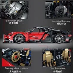 Lin07 Block 008 1/10 Bugatti Chiron Red Version -Model handmade e8bfe6d1b8