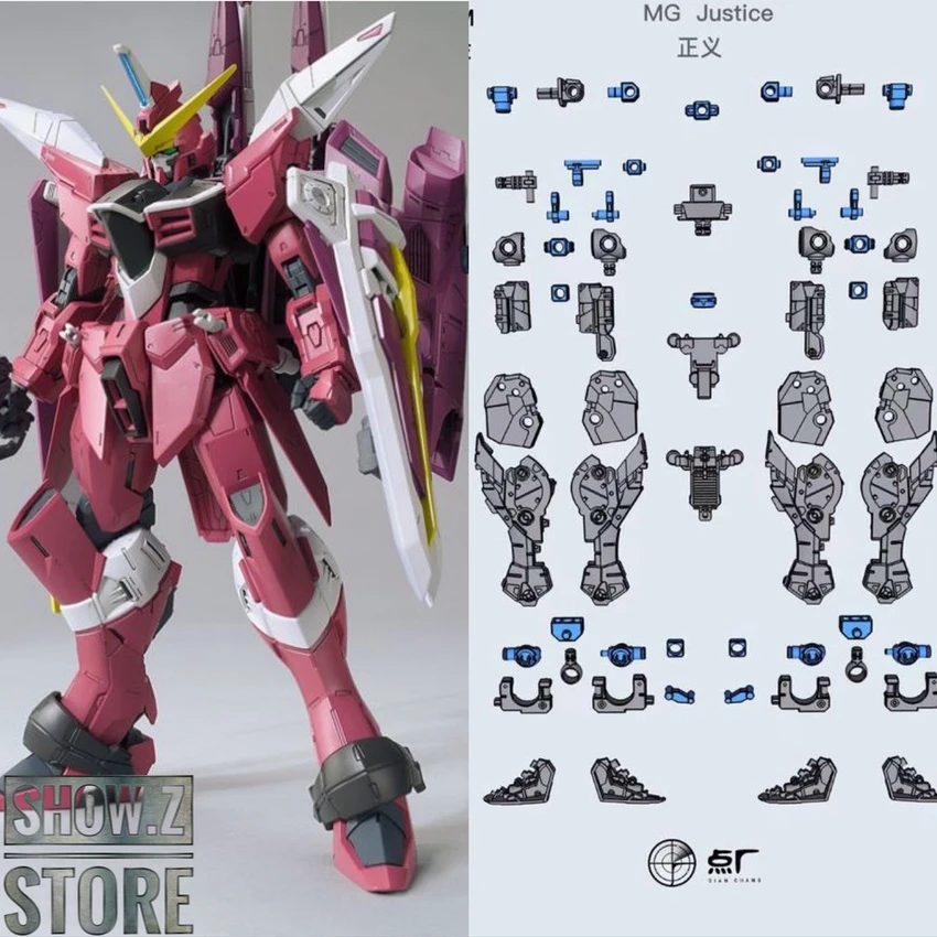 Point Factory Studio PFS02-2 Metal Parts For Bandai MG ZGMF-X09A Justice Gundam
